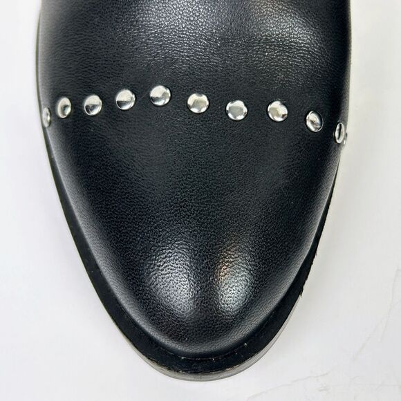 Steve Madden Conspire Studded Ankle Booties Black Leather Boots Moto Rock 8 EUC - Picture 6 of 10
